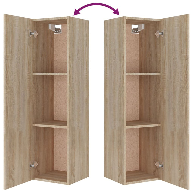 8-delige Tv-meubelset bewerkt hout sonoma eikenkleurig