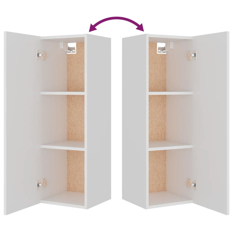 5-delige Tv-meubelset bewerkt hout wit