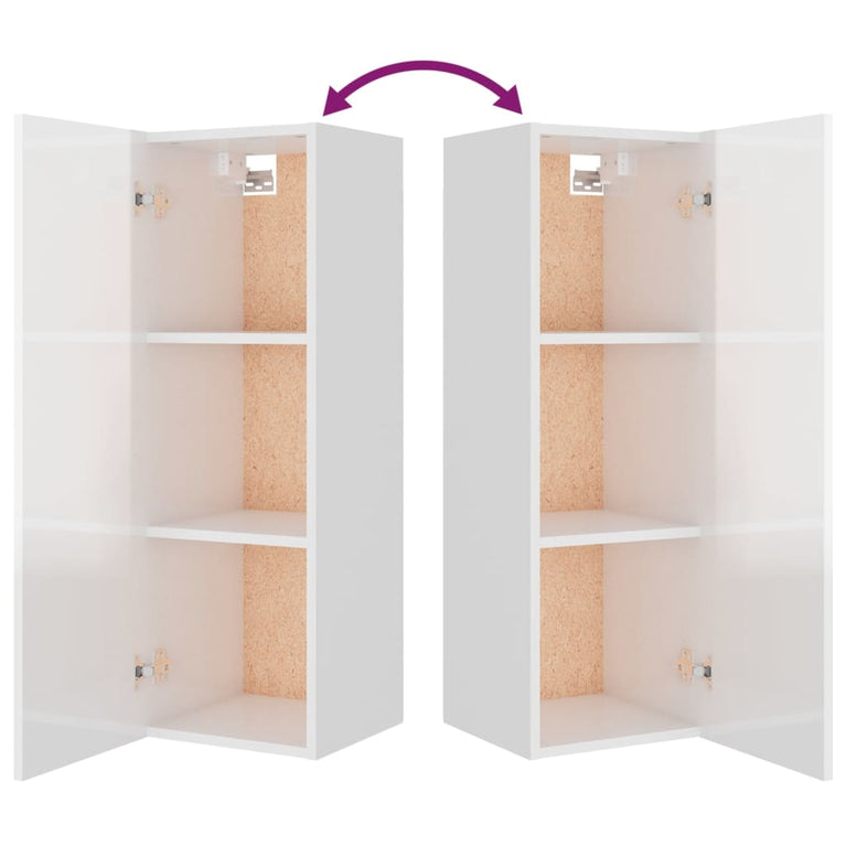 5-delige Tv-meubelset bewerkt hout hoogglans wit MeubelReus