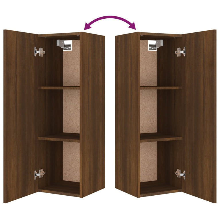 5-delige Tv-meubelset bewerkt hout bruin eikenkleur MeubelReus