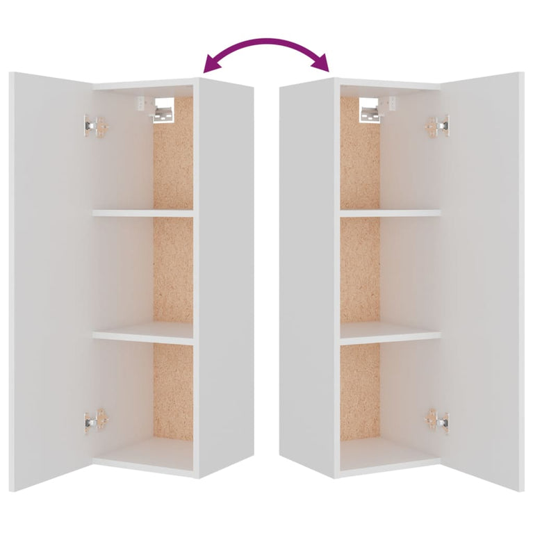 8-delige Tv-meubelset bewerkt hout wit MeubelReus