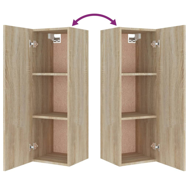 8-delige Tv-meubelset bewerkt hout sonoma eikenkleurig