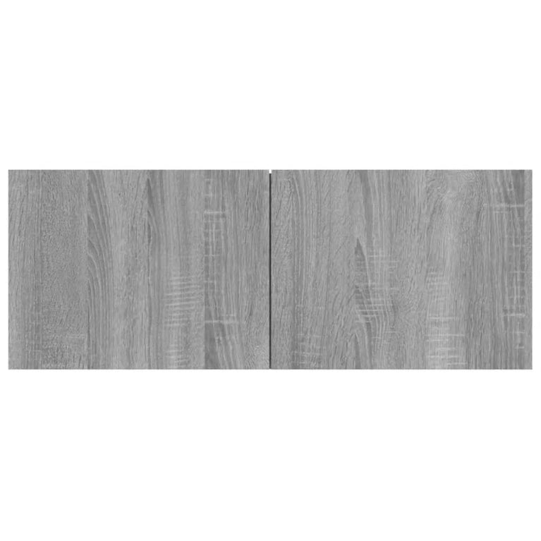 4-delige Tv-meubelset bewerkt hout grijs sonoma eikenkleurig