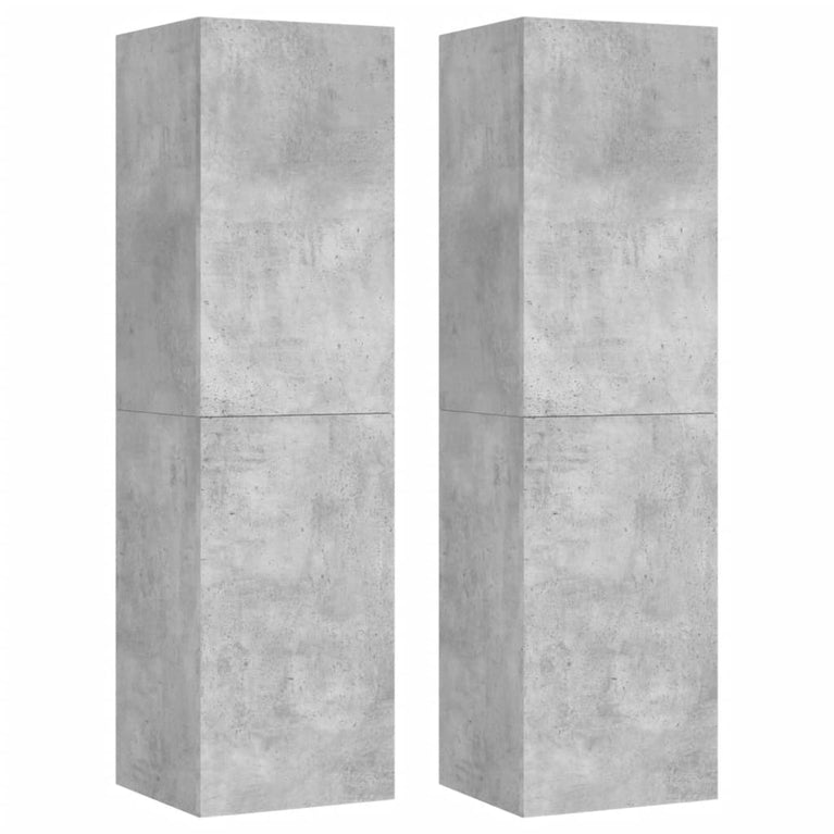 8-delige Tv-meubelset bewerkt hout betongrijs MeubelReus
