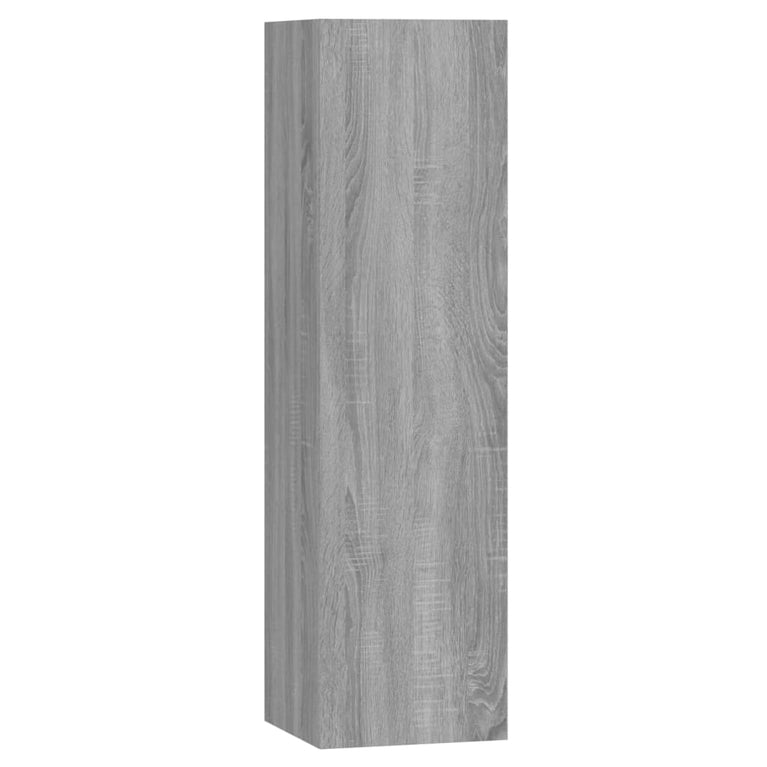 7-delige Tv-meubelset bewerkt hout grijs sonoma eikenkleurig