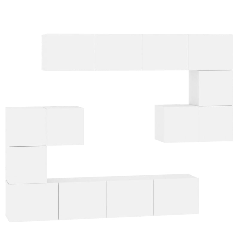 Tv-wandmeubel bewerkt hout wit MeubelReus