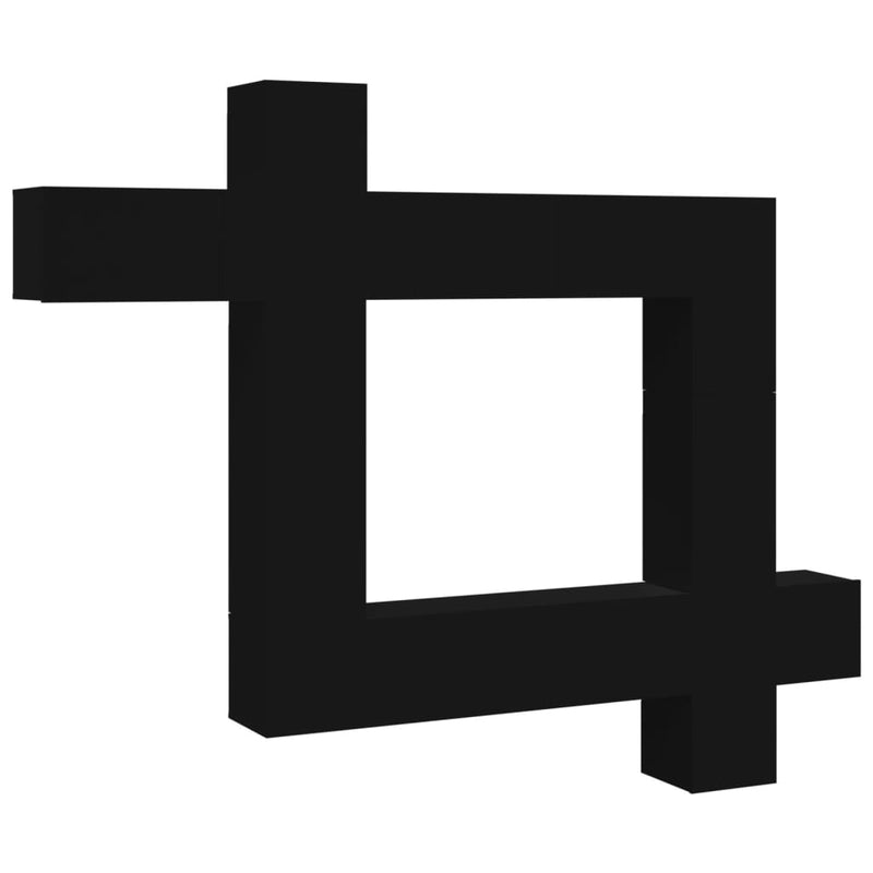 9-delige Tv-meubelset bewerkt hout zwart MeubelReus