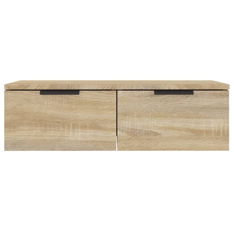 Wandkasten 2 st 68x30x20 cm bewerkt hout sonoma eikenkleurig MeubelReus
