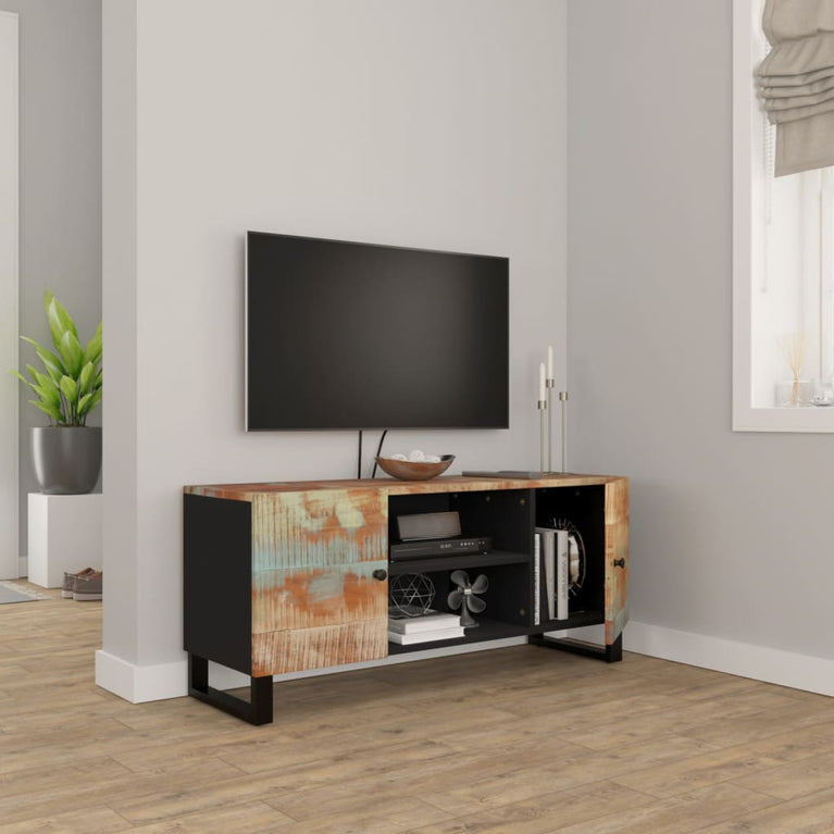 Tv-meubel 105x33x46 cm massief teruggewonnen hout MeubelReus