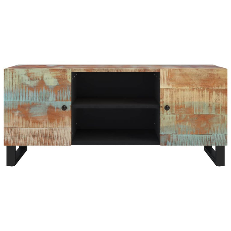 Tv-meubel 105x33x46 cm massief teruggewonnen hout MeubelReus