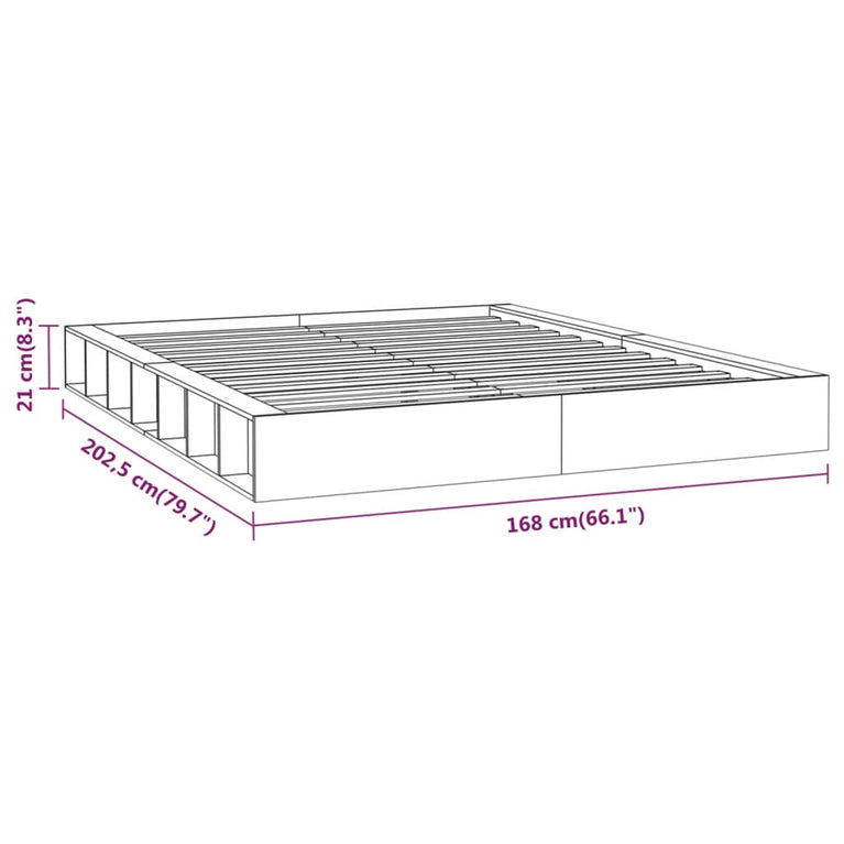 Bedframe massief hout 150x200 cm 5FT King Size