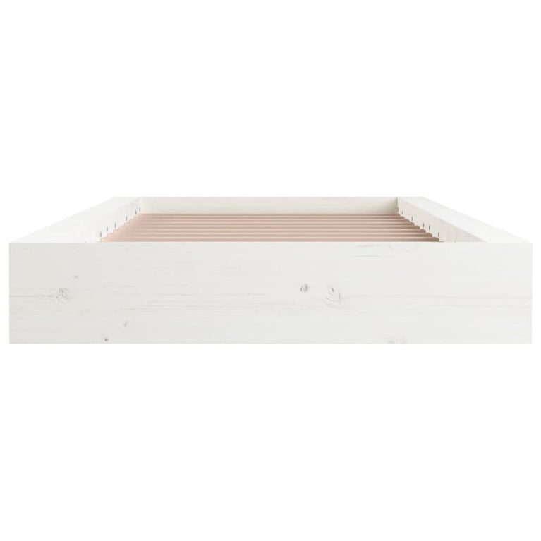 Bedframe massief hout wit 90x190 cm 3FT Single
