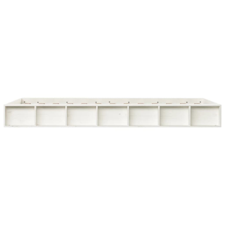 Bedframe massief hout wit 90x190 cm 3FT Single