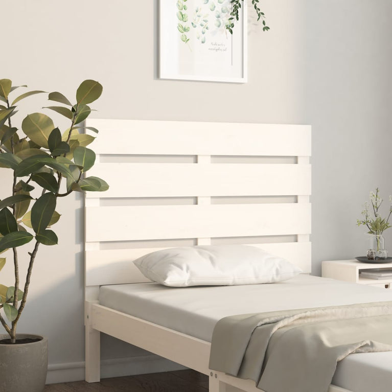 Hoofdbord 90x3x80 cm massief grenenhout wit
