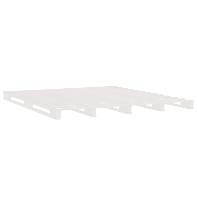 Palletbed massief grenenhout wit 140x200 cm MeubelReus
