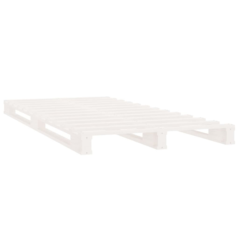 Palletbed massief grenenhout wit 90x190 cm 3FT Single MeubelReus