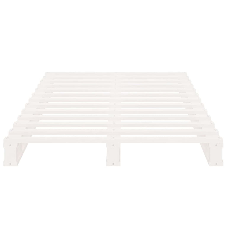 Palletbed massief grenenhout wit 90x190 cm 3FT Single MeubelReus