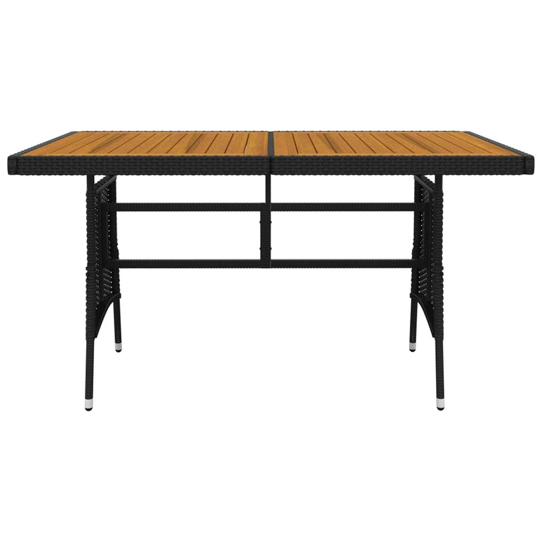 5-delige Tuinset poly rattan zwart MeubelReus