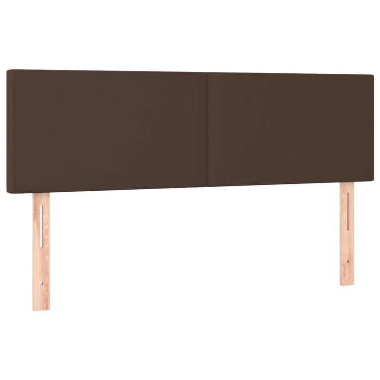 Hoofdborden 2 st 72x5x78/88 cm kunstleer bruin