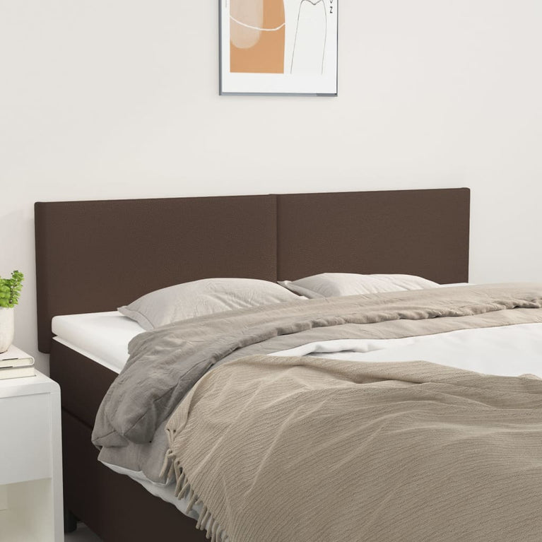 Hoofdborden 2 st 72x5x78/88 cm kunstleer bruin