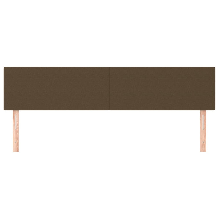 Hoofdborden 2 st 80x5x78/88 cm stof donkerbruin