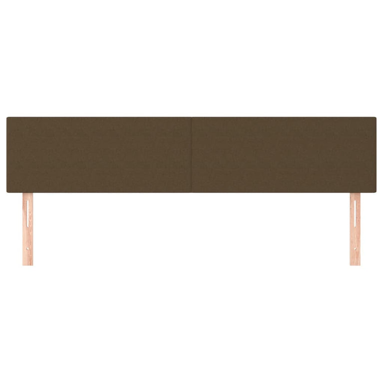 Hoofdborden 2 st 90x5x78/88 cm stof donkerbruin
