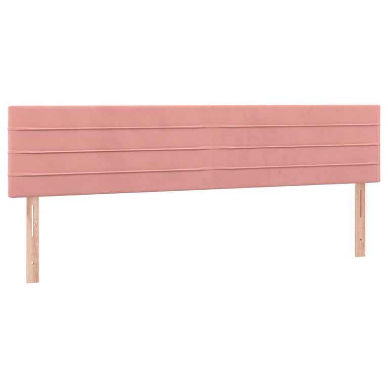 Hoofdborden 2 st 80x5x78/88 cm fluweel roze