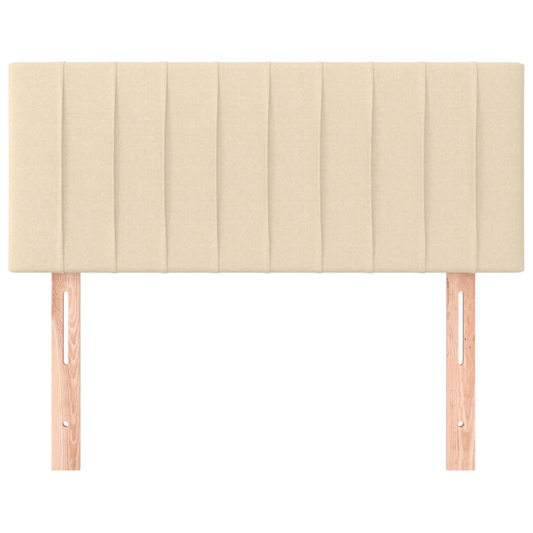 Hoofdbord 80x5x78/88 cm stof crèmekleurig