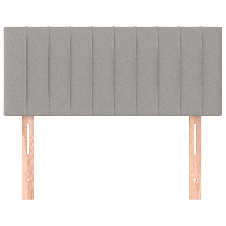 Hoofdbord 100 x 5 x 78/88 cm stof lichtgrijs
