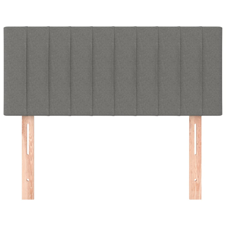 Hoofdbord 100x5x78/88 cm stof donkergrijs