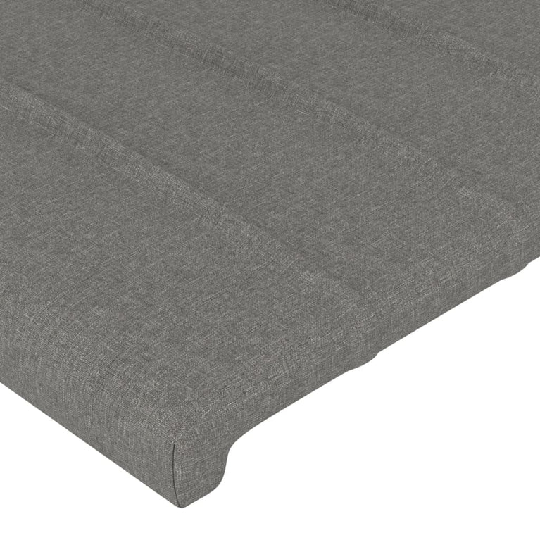 Hoofdbord 100x5x78/88 cm stof donkergrijs