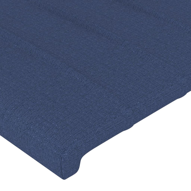 Hoofdbord 100x5x78/88 cm stof blauw