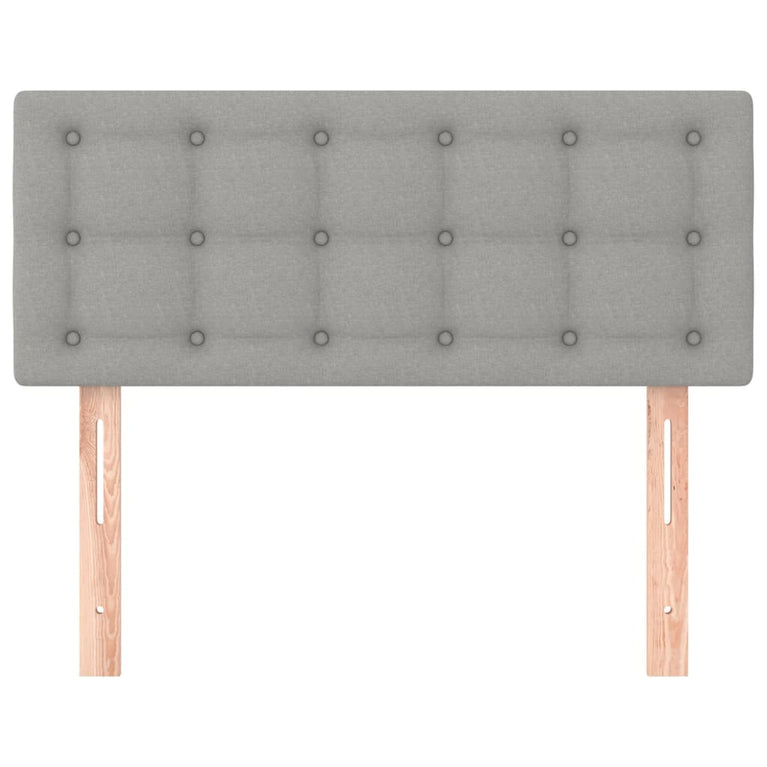 Hoofdbord 80x5x78/88 cm stof lichtgrijs