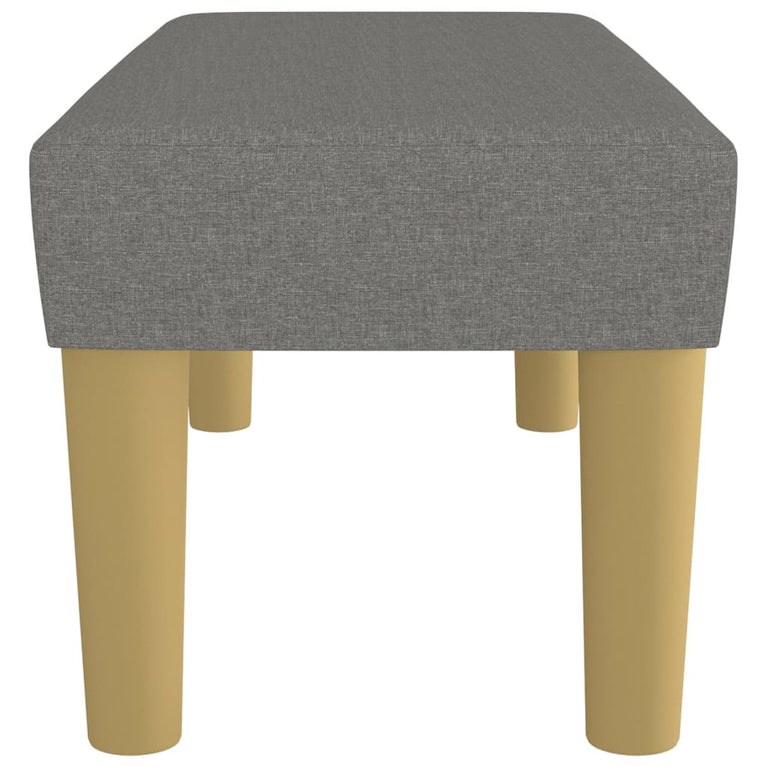 Bankje 70x30x30 cm stof donkergrijs MeubelReus