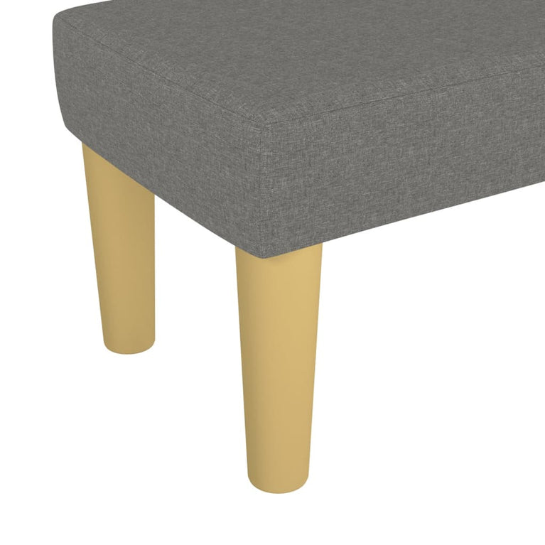 Bankje 70x30x30 cm stof donkergrijs MeubelReus