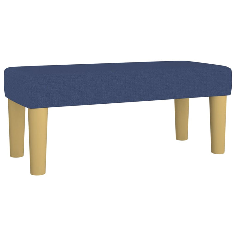 Bankje 70x30x30 cm stof blauw MeubelReus