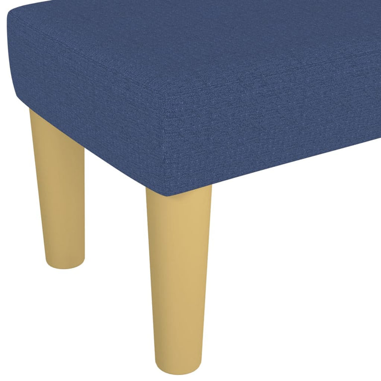 Bankje 70x30x30 cm stof blauw MeubelReus