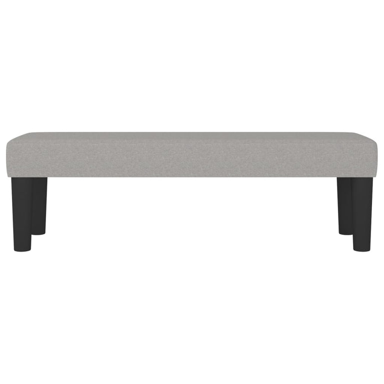 Bankje 100x30x30 cm stof lichtgrijs MeubelReus