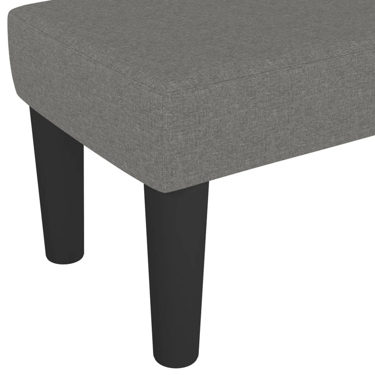 Bankje 100x30x30 cm stof donkergrijs MeubelReus