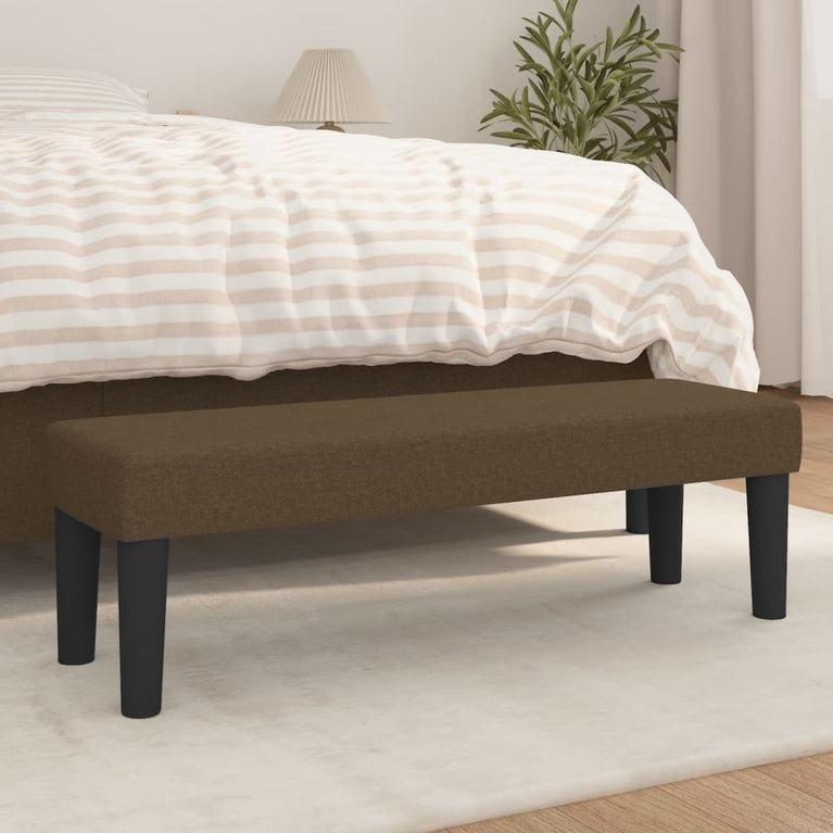 Bankje 100x30x30 cm stof donkerbruin MeubelReus