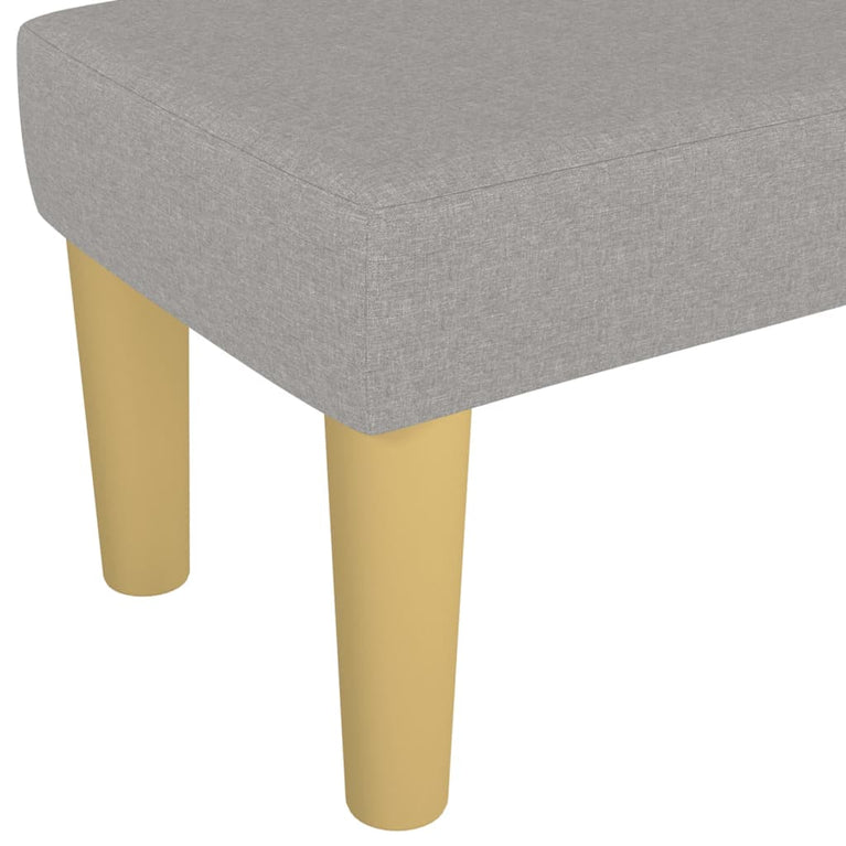 Bankje 100x30x30 cm stof lichtgrijs MeubelReus
