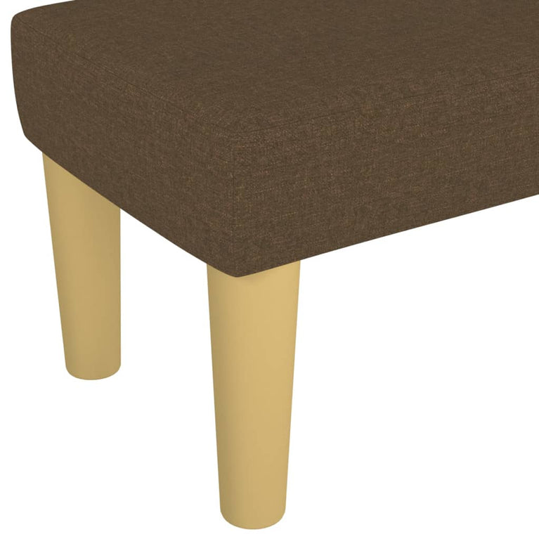 Bankje 100x30x30 cm stof donkerbruin MeubelReus