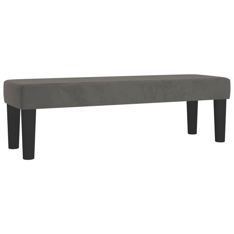 Bankje 100x30x30 cm fluweel donkergrijs MeubelReus