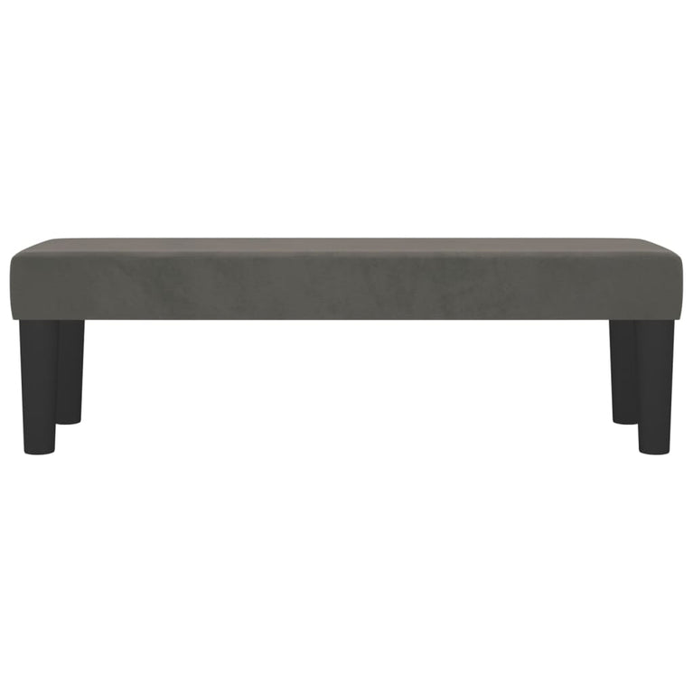 Bankje 100x30x30 cm fluweel donkergrijs MeubelReus