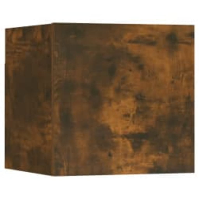 3-delige Tv-meubelset bewerkt hout gerookt eikenkleurig MeubelReus