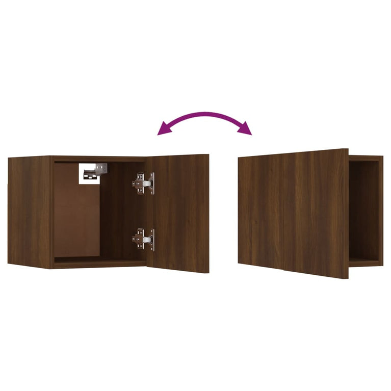 Tv-wandmeubelen 8 st 30,5x30x30 cm bruineikenkleurig MeubelReus