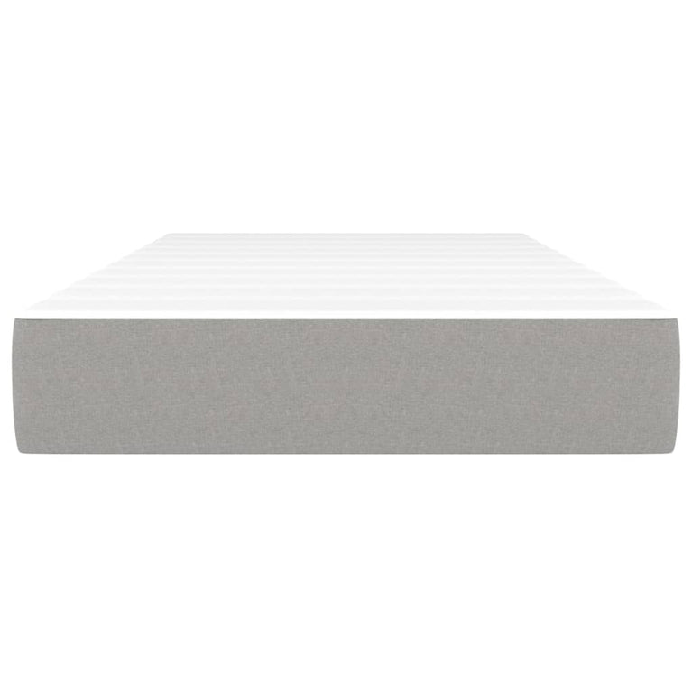 Pocketveringmatras 100x200x20 cm stof lichtgrijs MeubelReus
