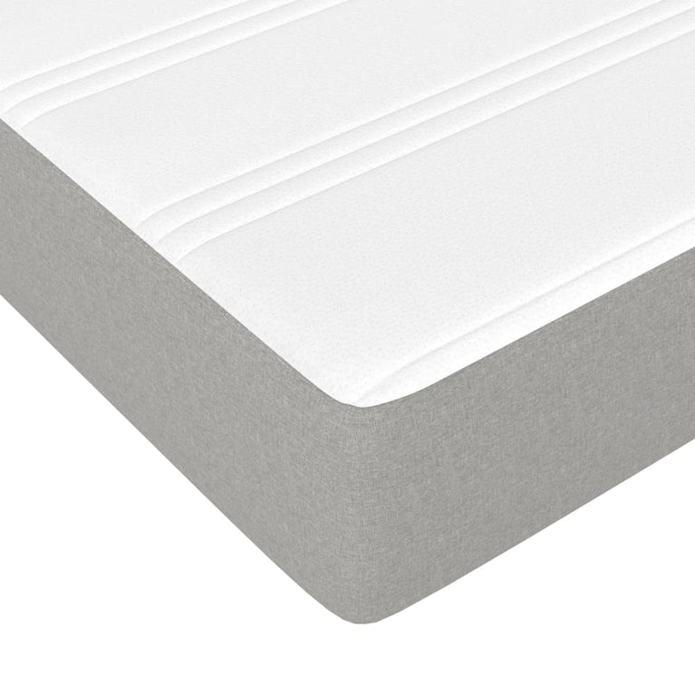 Pocketveringmatras 100x200x20 cm stof lichtgrijs MeubelReus