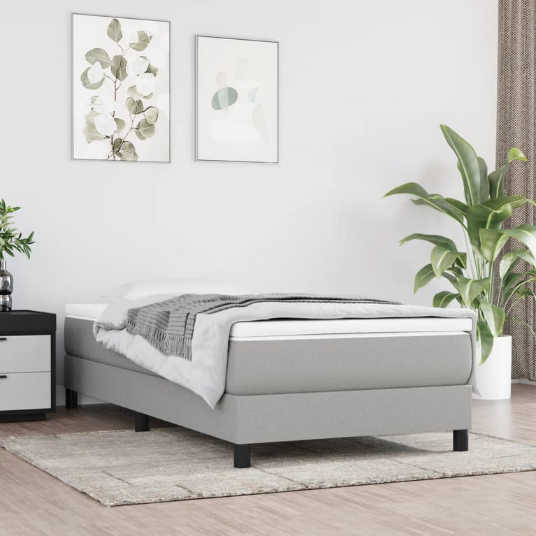 Pocketveringmatras 100x200x20 cm stof lichtgrijs MeubelReus