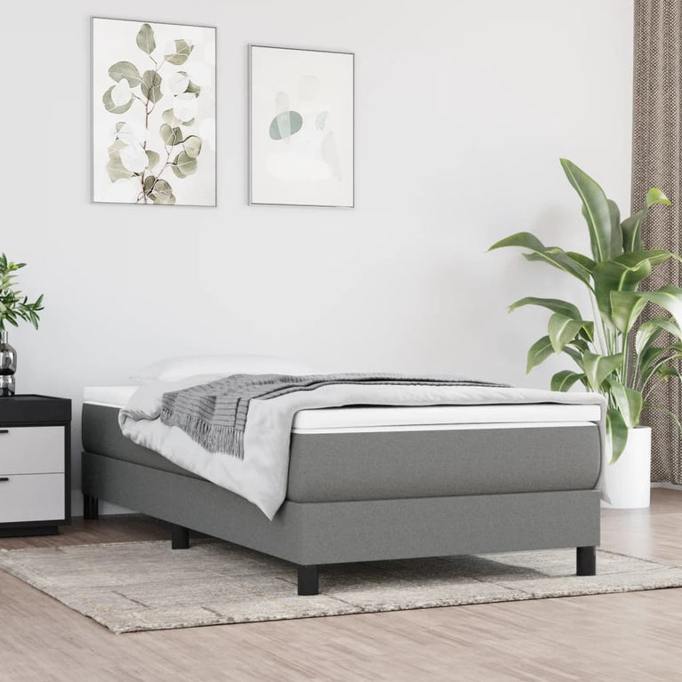 Pocketveringmatras 100x200x20 cm stof donkergrijs MeubelReus